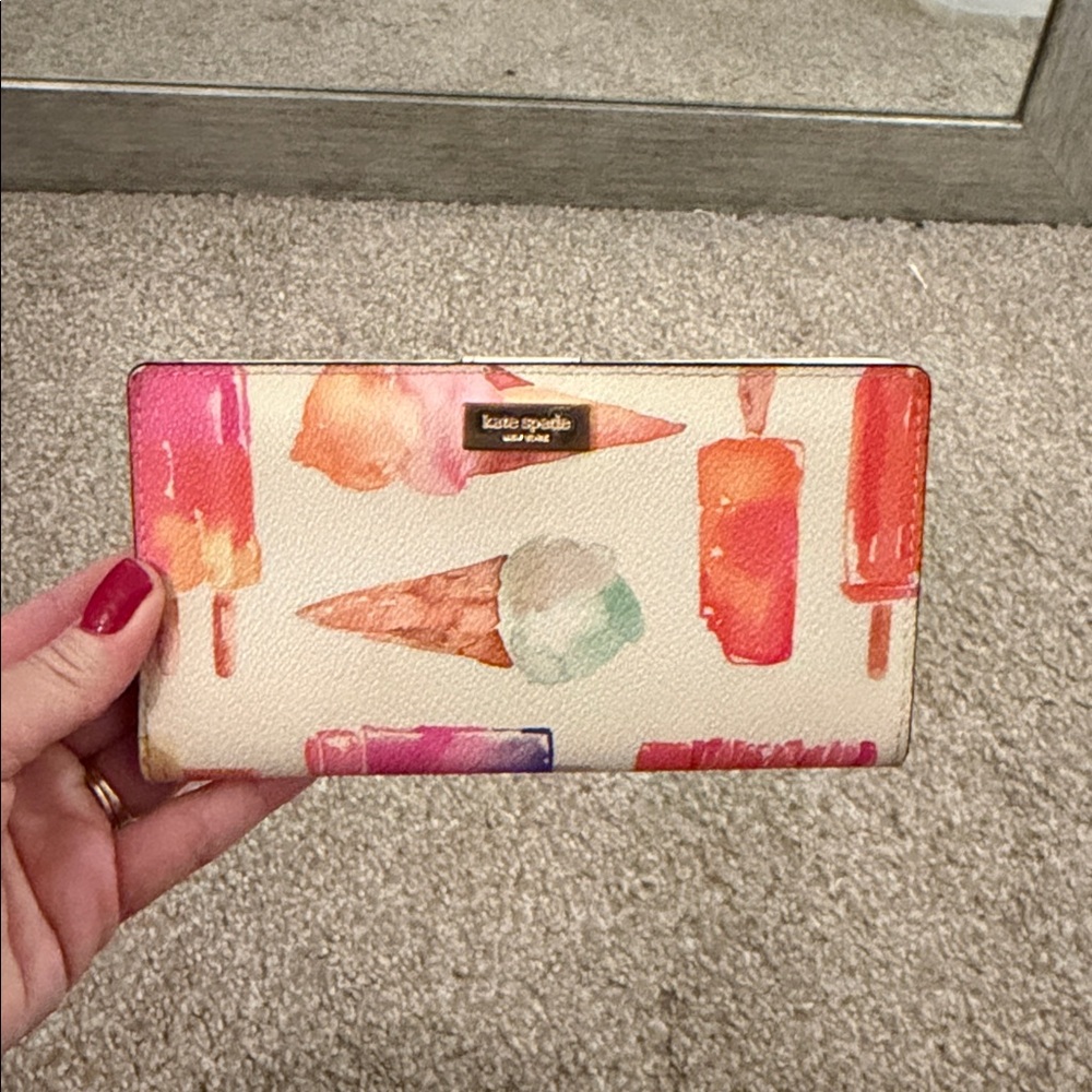 Kate Spade Pink and Orange Ice Cream Wallet